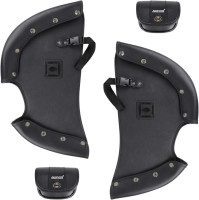 AUFER Highway Crash Bar Cover Soft Closeouts Soft Lowers Chaps Leg Warmer Bag Rain Wind Lower Deflectors Guard Cover Compatible With For 2014-2020 Indian Chief Chieftain Thunder Stroke Models