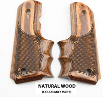 ALTAMONT 1911 Grips - Fingergroove - Full Size 1911 Real Wood Gun Grips w. Ambi Safety fits most Commander, Standard & Government 1911 models - Made in USA Walnut - Checkered