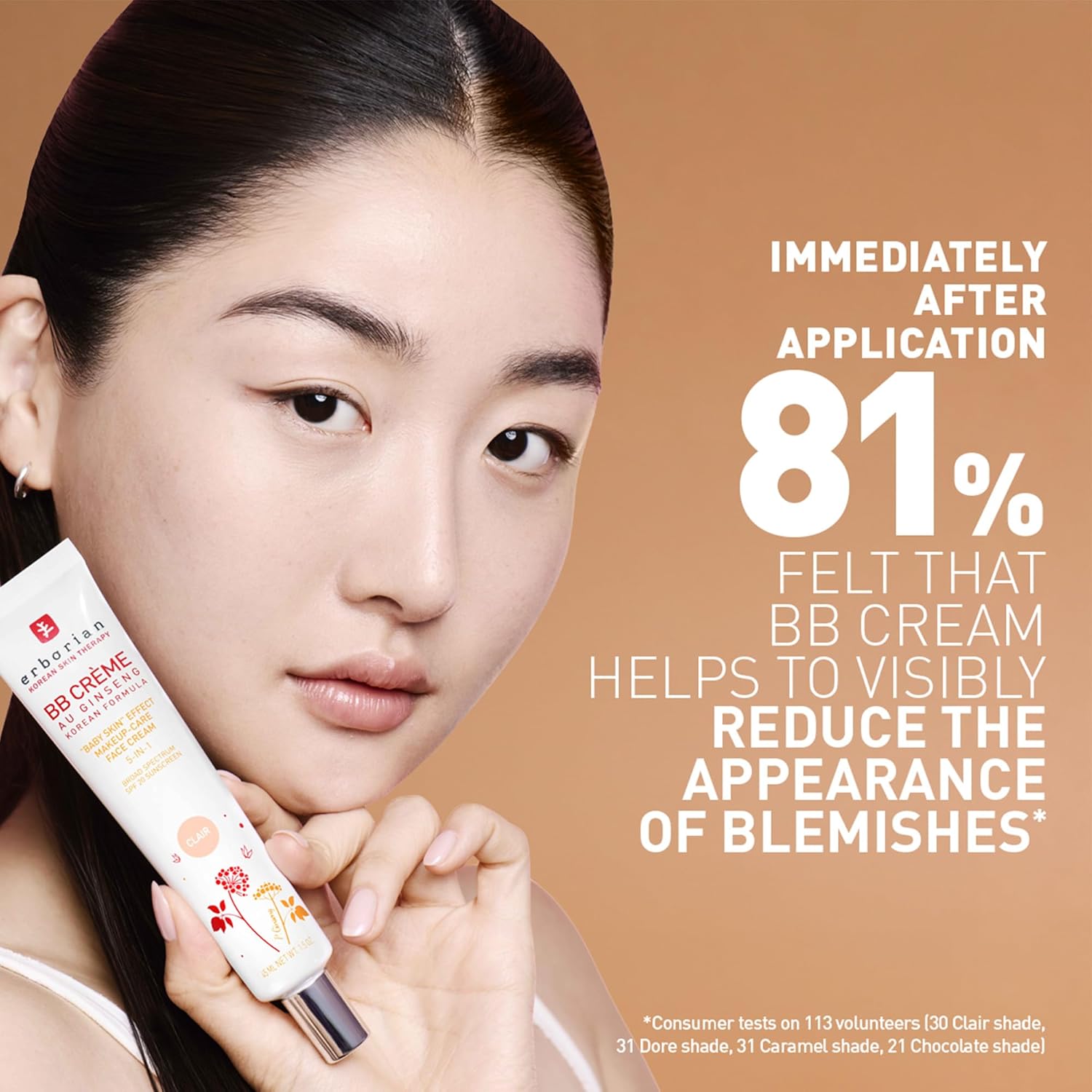 Erborian BB Cream Matte Beauty Balm SPF 20, Tone-Evening Korean Skincare Makeup Hybrid, Moisturizes & Conceals, Buildable Coverage, Natural Finish Clair (Fair/Light) 1.5 Fl Oz (Pack of 1)