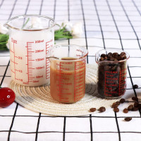 High Borosilicate Glass Measuring Cup Set-V-Shaped Spout,Includes 60ml(2OZ), 120ml(4OZ), and 250ml(8OZ) Glass Measuring Beaker for Kitchen or Restaurant, Easy to Read 60ml/120ml/250ml Measuring Cup Set