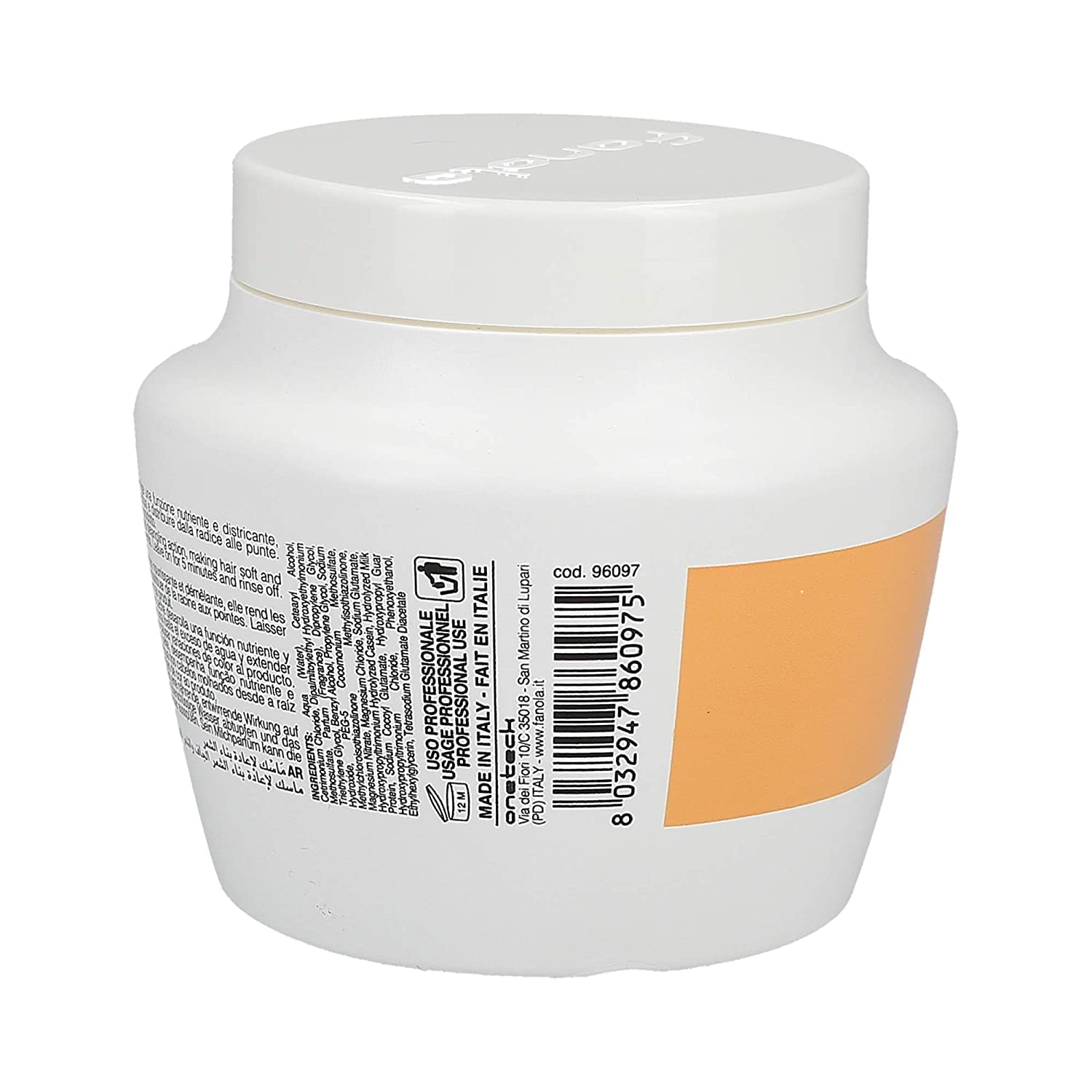 Fanola Deep Conditioning Hair Mask for Damaged Hair - Hydrating Treatment Enriched with Milk Proteins - Softens & Restores Dry, Frizzy & Damaged Strands - Nourishes & Detangles (16.9 Fl oz) 16.9 Ounce (Pack of 1)