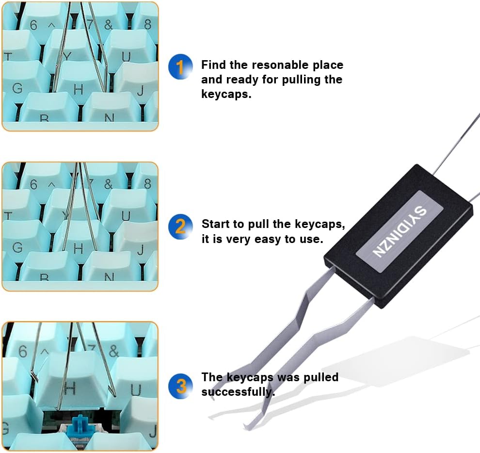 2 IN 1 Cleaning Brush Set - Keyboard & Window Track Cleaner - Keycap Puller - Black, Nylon & PP Bristles