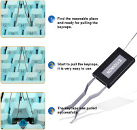 2 IN 1 Cleaning Brush Set - Keyboard & Window Track Cleaner - Keycap Puller - Black, Nylon & PP Bristles