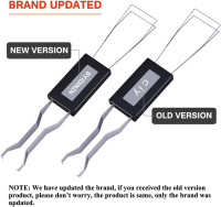 2 IN 1 Cleaning Brush Set - Keyboard & Window Track Cleaner - Keycap Puller - Black, Nylon & PP Bristles