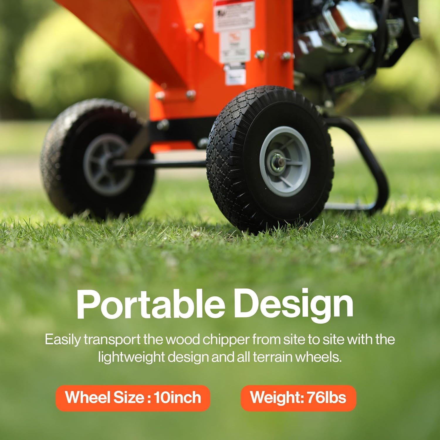 SuperHandy Mini Wood Chipper Shredder Mulcher Heavy Duty 7HP Compact Design 3