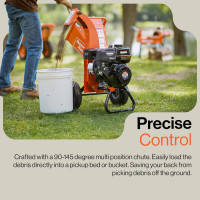 SuperHandy Mini Wood Chipper Shredder Mulcher Heavy Duty 7HP Compact Design 3