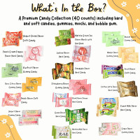 DOTORI SNACK BOX Assorted Asian Mystery Candy Bag | 40 Counts | Premium Quality Candies, Soft Candies, Gummies, Gums, Chocolate, and more from Japan, Korea, China, Indonesia, and Taiwan.