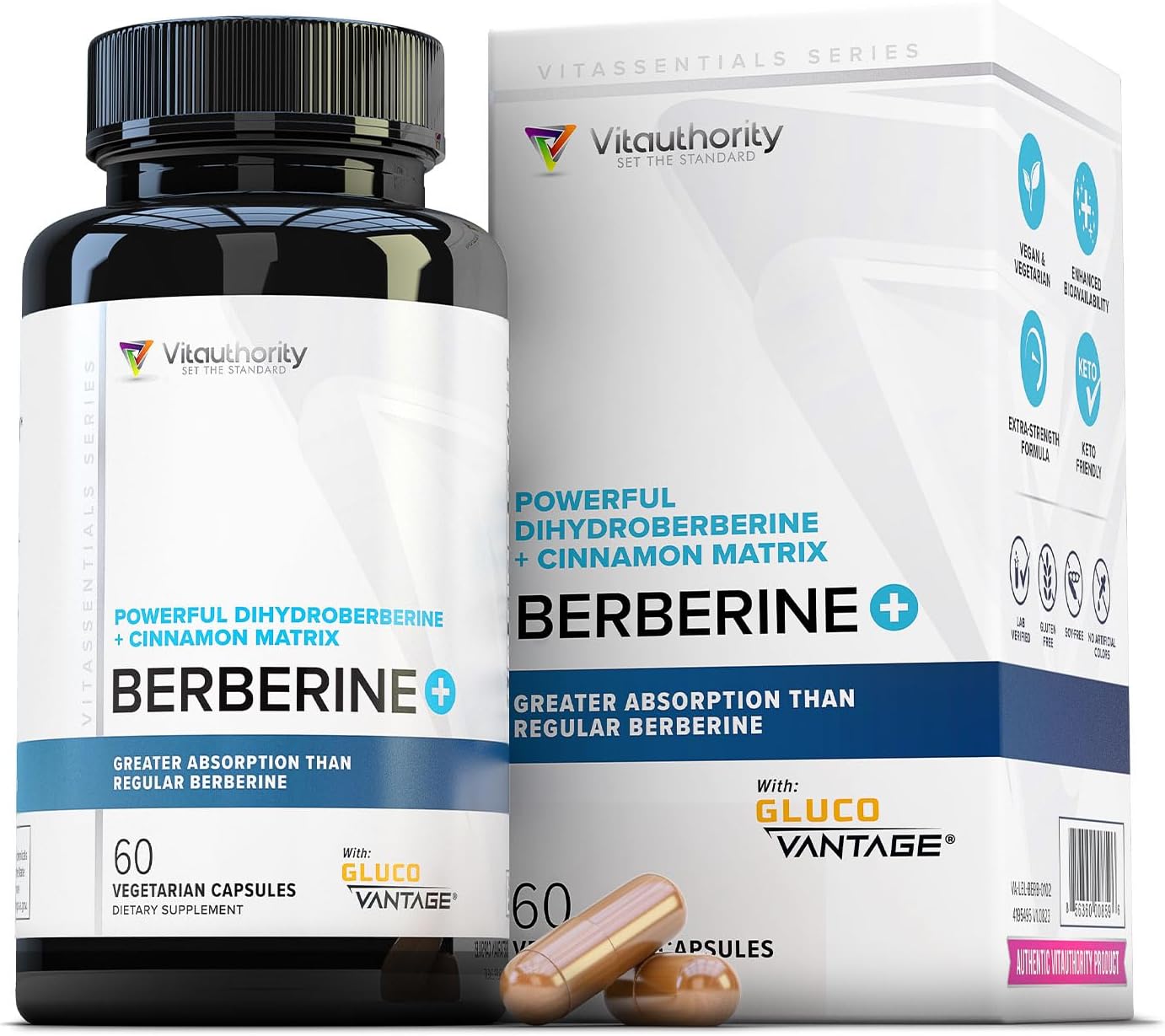 Berberine with Ceylon Cinnamon Supplements | Berberine Supplement High Absorption Dihydroberberine Berberine Weight Loss for Balance and Support | Vegan Powerful AMPk Metabolic Activator | 30 Servings