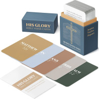 Lulu & You HIS GLORY - Bible Verse Cards - 100 Prayer Cards of 100 Most Popular Bible Verses - Scripture Cards - A Prefect Christian Gifts for Women