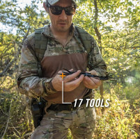 Gerber Gear Truss 17-in-1 EDC Needle Nose Pliers Multi tool - includes Pocket Knife, Screwdriver, and Bottle Opener Accessories - Gifts for Men, Fishing and Camping Gear - Black with Molle Sheath Black Molle Sheath