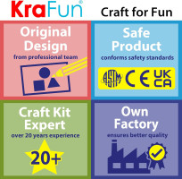 KRAFUN Easy Sewing Kit for Beginner Kids Arts & Crafts, 8 Easy DIY Projects of Stuffed Animal Dolls of Puppies & Kittens, Dogs and Cats, Instructions & Felt, Gift for Girls, Boys, Learn to Sew Puppy & Kitten
