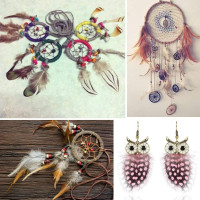 Nydotd 125Pcs Dream Catcher Making Kit, 15 Pcs Metal Rings Hoops Macrame Ring in 5 Size Gold, 100pcs 6 Styled Feathers, 10 Pcs 3 mm Faux Suede Cord for Dream Catcher Crafts Birthday Party