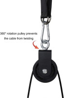 LFJ LAT Pull Down and Lift Weight Pulley System Cable Machine Pulley Attachment for Triceps Pull Down, Biceps Curl, Back, Forearm, Shoulder Home Gym Equipment Triceps Rope Set