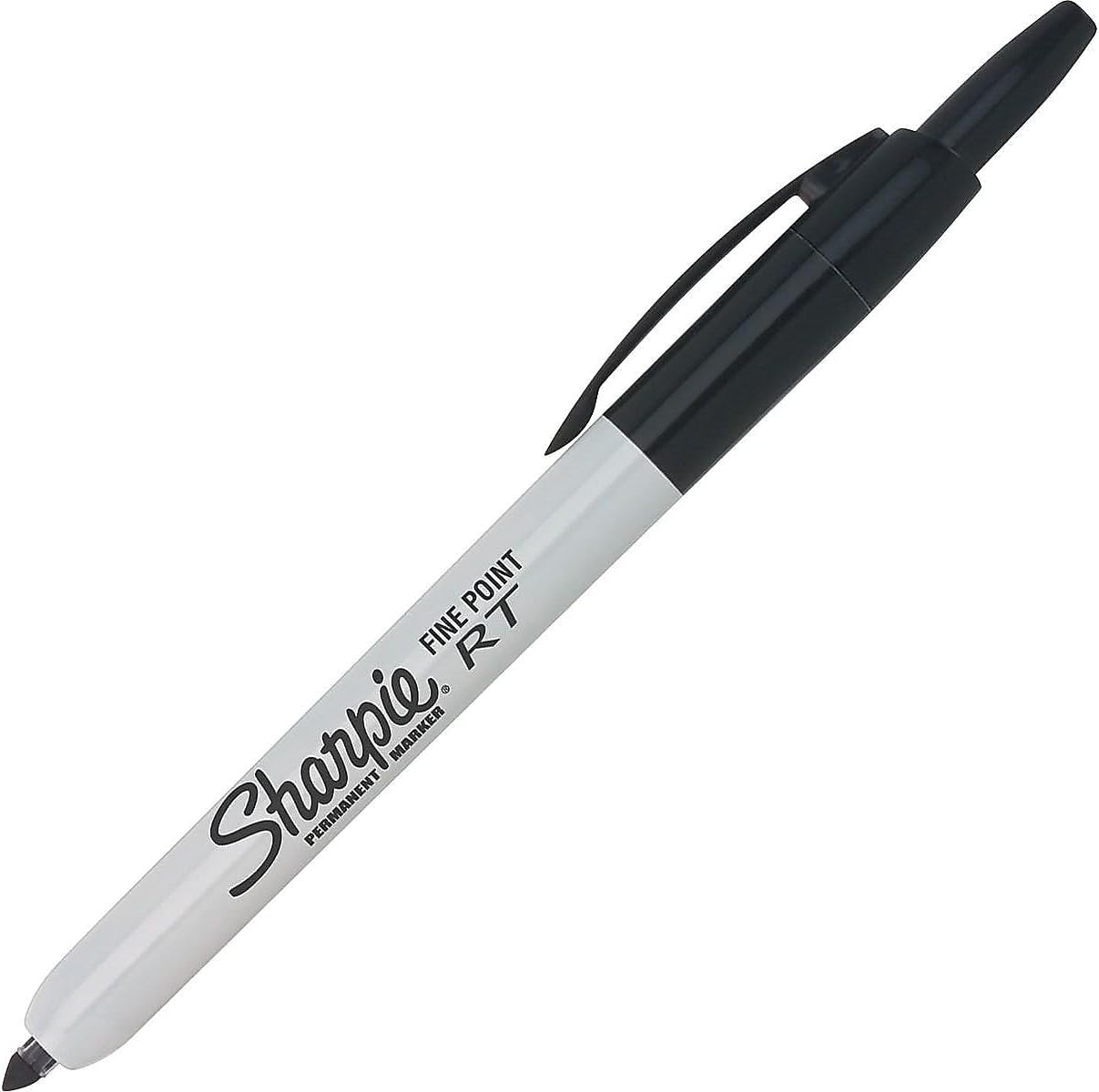 Sharpie Retractable Permanent Markers, Fine Tip, Black, 12 Count - Desk, Classroom, Office Supplies 12 Count Black
