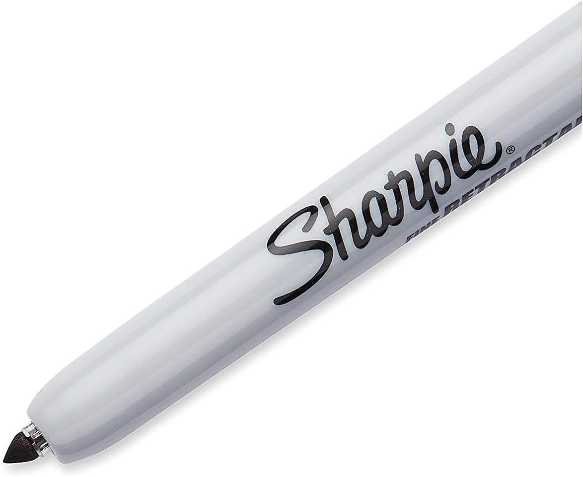 Sharpie Retractable Permanent Markers Fine Tip Marker Set Office Supplies Teacher Supplies Black 12 Count 12 Count Black