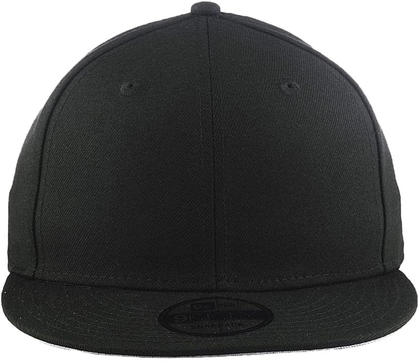 New Era Blank Custom 9FIFTY Adjustable Snapback Cap One Size Black