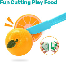 CUTE STONE 40PCS Kids Play Kitchen Accessories, Play Cooking Toys with Pots and Pans, Cutting Play Food Set and Cookware Utensils Kids Kitchen Playset for Boys Girls