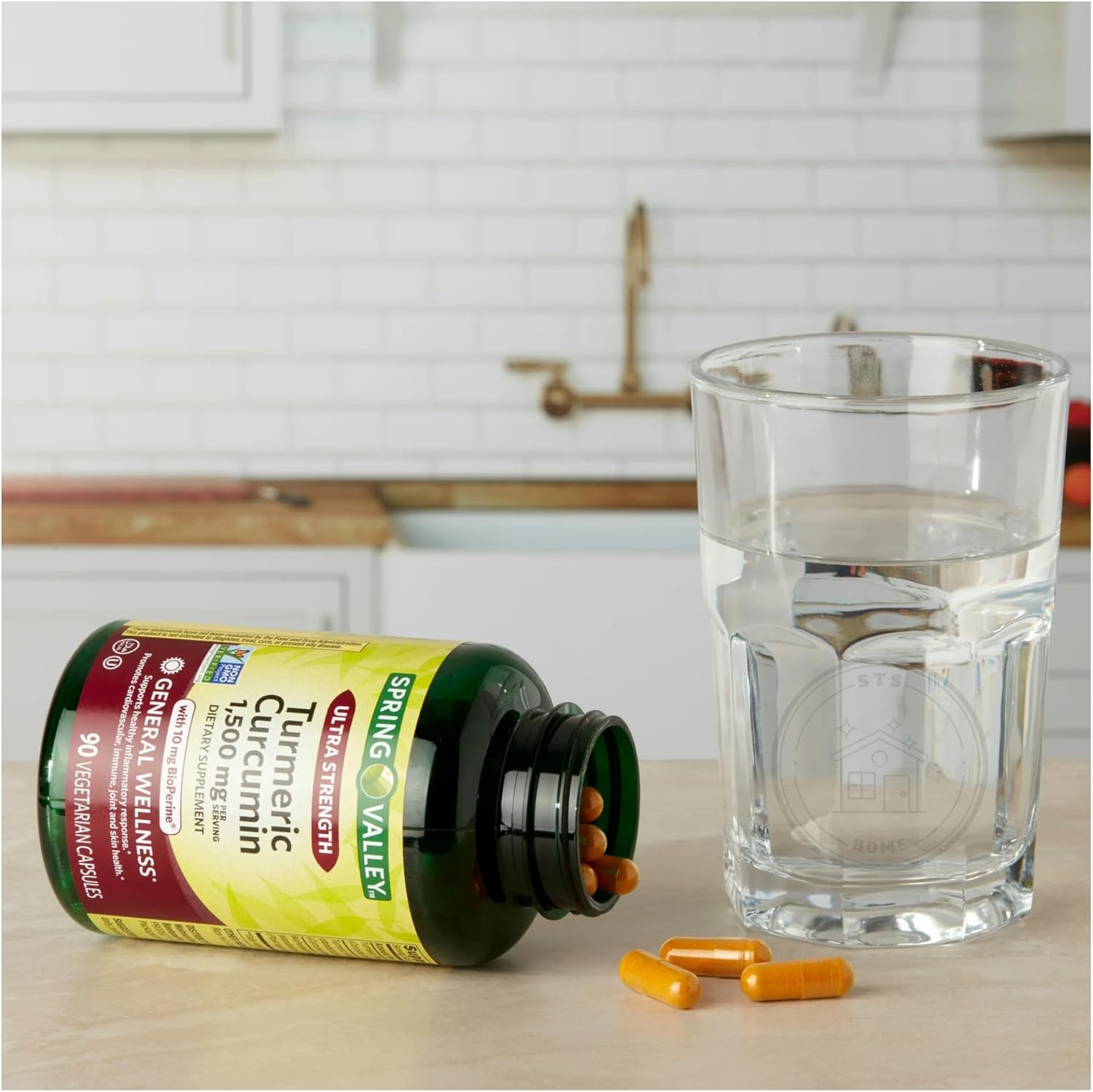 Spring Valley Turmeric Supplement | Turmeric Curcumin Supplement, Ultra Strength 1,500 mg, 90 Count + STS Sticker.