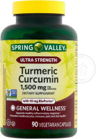 Spring Valley Turmeric Supplement | Turmeric Curcumin Supplement, Ultra Strength 1,500 mg, 90 Count + STS Sticker.