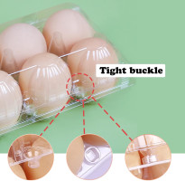 40 Pack Clear Plastic Egg Cartons Bulk Holds Up to 12 Eggs - 1 Dozen, Reusable Egg Carton for Family Pasture Chicken Farm, Refrigerator Storage