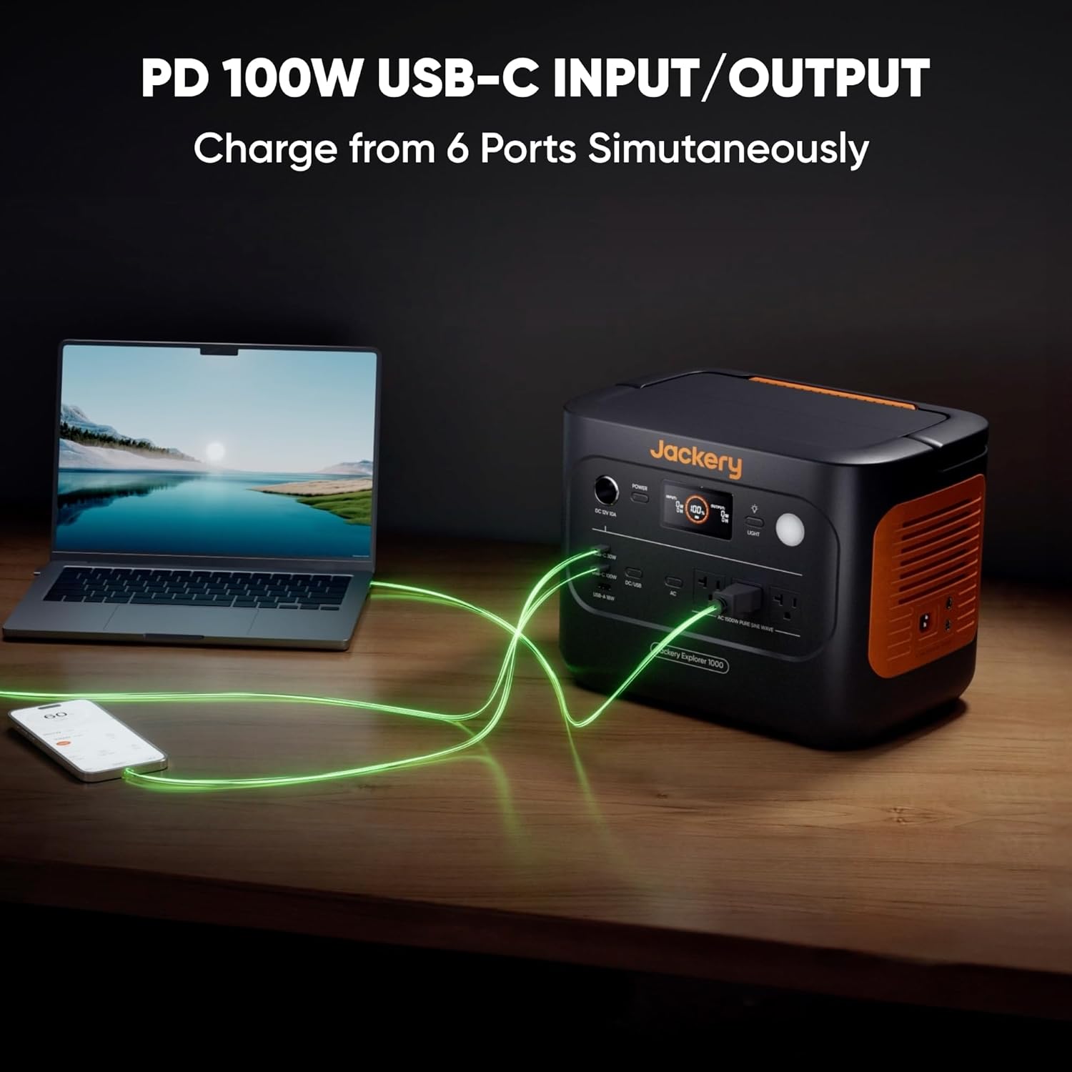 Jackery Solar Generator 1000 v2 with 200W Solar Panel,1070Wh Portable Power Station LiFePO4 Battery,1500W AC/100W USB-C Output, 1Hr Fast Charge for Outdoor,Off-Grid Living,RV,Emergency E1000v2+200W