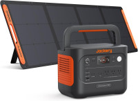 Jackery Solar Generator 1000 v2 with 200W Solar Panel,1070Wh Portable Power Station LiFePO4 Battery,1500W AC/100W USB-C Output, 1Hr Fast Charge for Outdoor,Off-Grid Living,RV,Emergency E1000v2+200W
