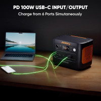 Jackery Solar Generator 1000 v2 with 200W Solar Panel,1070Wh Portable Power Station LiFePO4 Battery,1500W AC/100W USB-C Output, 1Hr Fast Charge for Outdoor,Off-Grid Living,RV,Emergency E1000v2+200W