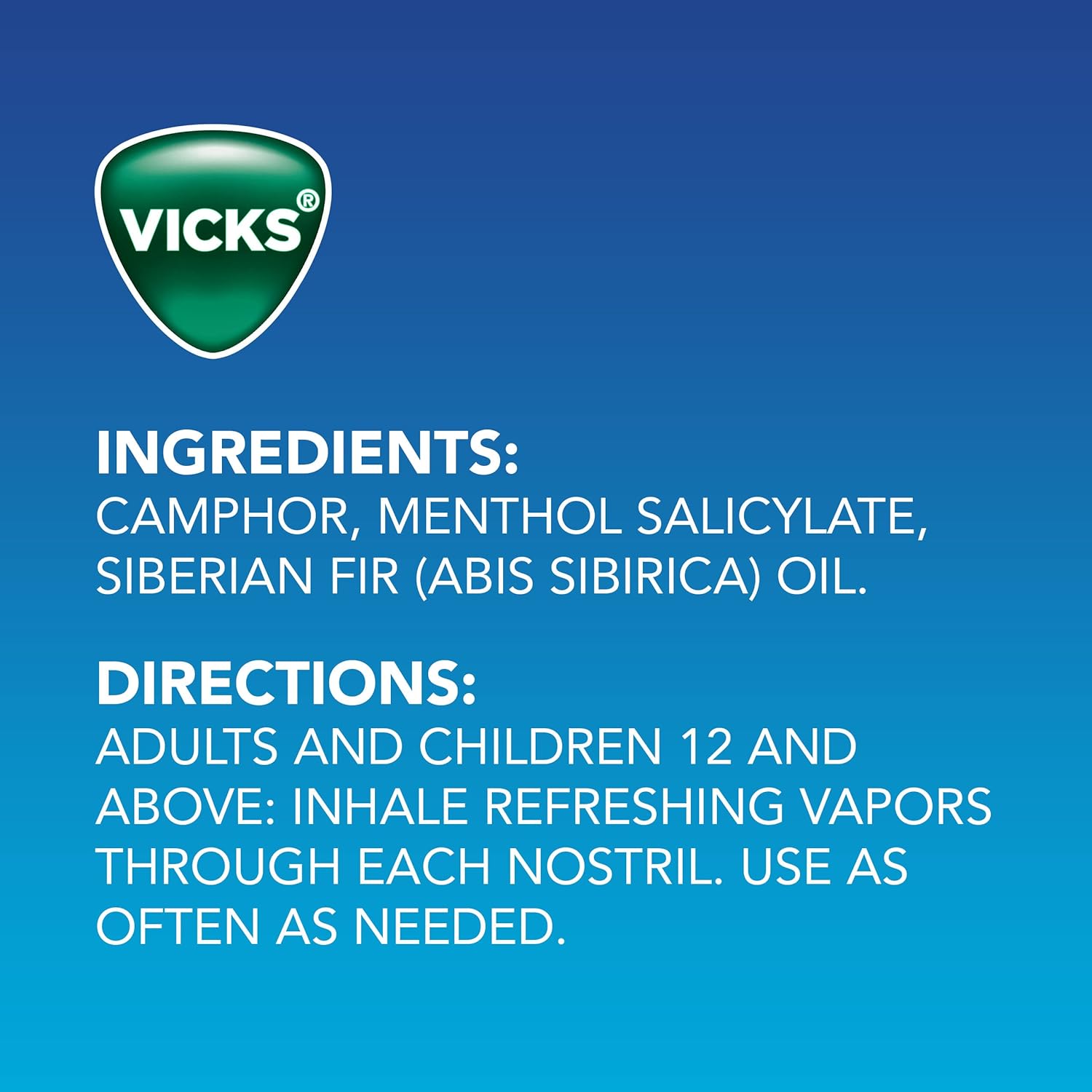 Vicks VapoInhaler, On-the-Go Portable Nasal Inhaler, Non-Medicated, With Refreshing Vicks Vapors, Menthol Scent , 2 Scented Sticks Menthol 2 Count (Pack of 1)