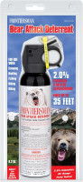 SABRE Frontiersman 9.2 fl oz. Bear Spray, Maximum Strength 2.0% Major Capsaicinoids, Powerful 35 ft. Range Bear Deterrent and Bear Horn with Locking Top