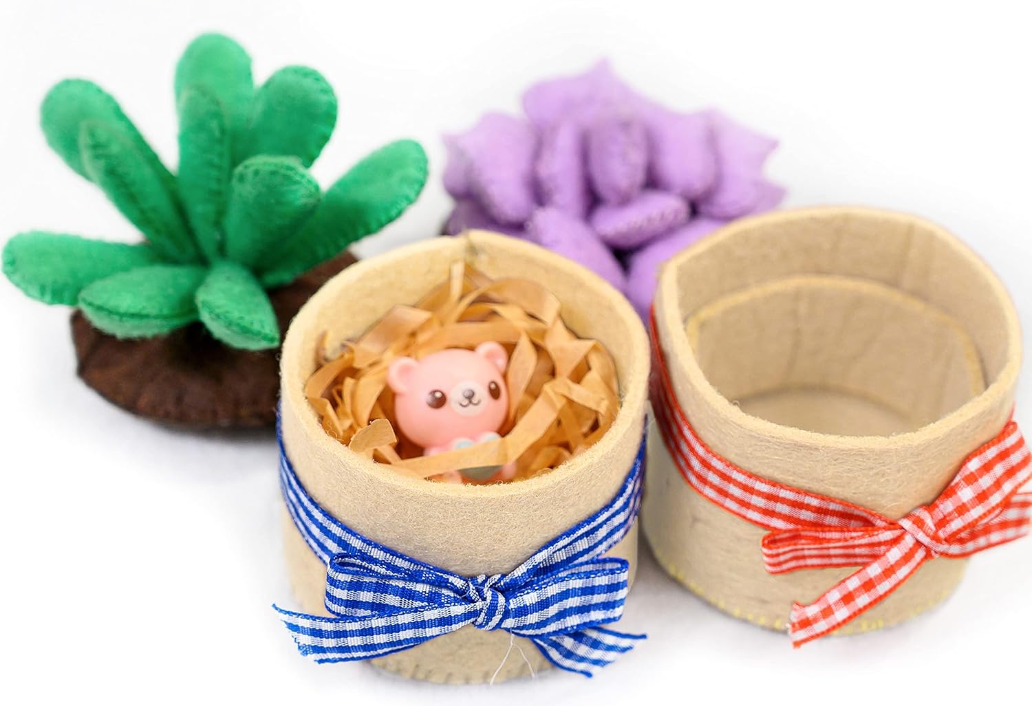 Felt Succulents Craft Kit. Make 6 Potted Colorful Plushies & A Display Rack. Mini Garden DIY Sewing Project, Activity Set, Arts & Crafts Supplies - Great Gift for Teens and Adults Succulent Sewing Craft Kit