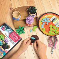 Felt Succulents Craft Kit. Make 6 Potted Colorful Plushies & A Display Rack. Mini Garden DIY Sewing Project, Activity Set, Arts & Crafts Supplies - Great Gift for Teens and Adults Succulent Sewing Craft Kit