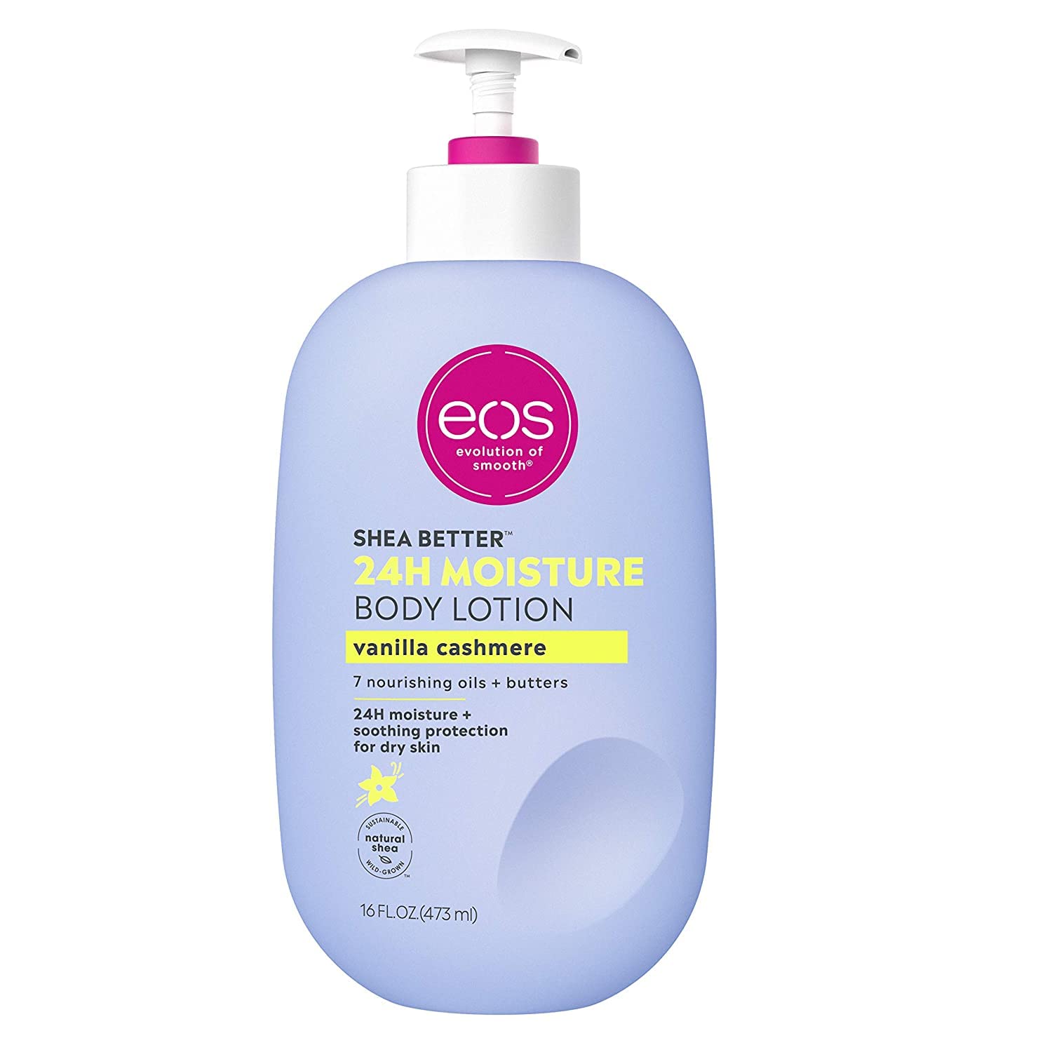 EOS Shea Better 24 Moisture Body Lotion. Vanilla Cashmere. 16 fl oz. (Pack of 2) Travel Size Body Cream 1 Oz., 3 Piece Set