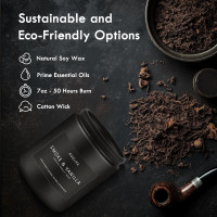 Scented Candles Set | Men Candle Set, Scented Candles for Home, Gifts for Men Aromatherapy Gift Set - 4 Pack Manly Gifts for Dad Fathers Day, Soy Candle of Leather/Smoke & Vanilla/Oak/Lavender Leather/Smoke & Vanilla/Oak/Lavender Pack of 4