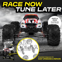 LÆGENDARY 1:10 Scale 4x4 Off-Road RC Truck - Hobby Grade Brushed Motor RC Car with Batteries, Waterproof Fast Remote Control Cars for Adults