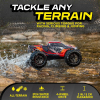 LÆGENDARY 1:10 Scale 4x4 Off-Road RC Truck - Hobby Grade Brushed Motor RC Car with Batteries, Waterproof Fast Remote Control Cars for Adults