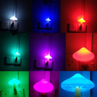 AUSAYE Sensor LED Night Light Plug in Lamp Mushroom Night Light 7-Color Changing Magic Mini Pretty Mushroom-Shaped Night Lights for Adults Kids NightLight Color Changing 1 Pack