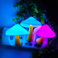 AUSAYE Sensor LED Night Light Plug in Lamp Mushroom Night Light 7-Color Changing Magic Mini Pretty Mushroom-Shaped Night Lights for Adults Kids NightLight Color Changing 1 Pack