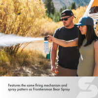 SABRE Frontiersman Practice Bear Spray, 7.9 oz Inert Canister, Practice Before You Go, Realistic Canister Increases Familiarity and Confidence in Use Inert Bear and Mountain Lion Spray