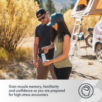 SABRE Frontiersman Practice Bear Spray, 7.9 oz Inert Canister, Practice Before You Go, Realistic Canister Increases Familiarity and Confidence in Use Inert Bear and Mountain Lion Spray