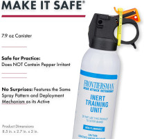 SABRE Frontiersman Practice Bear Spray, 7.9 oz Inert Canister, Practice Before You Go, Realistic Canister Increases Familiarity and Confidence in Use Inert Bear and Mountain Lion Spray