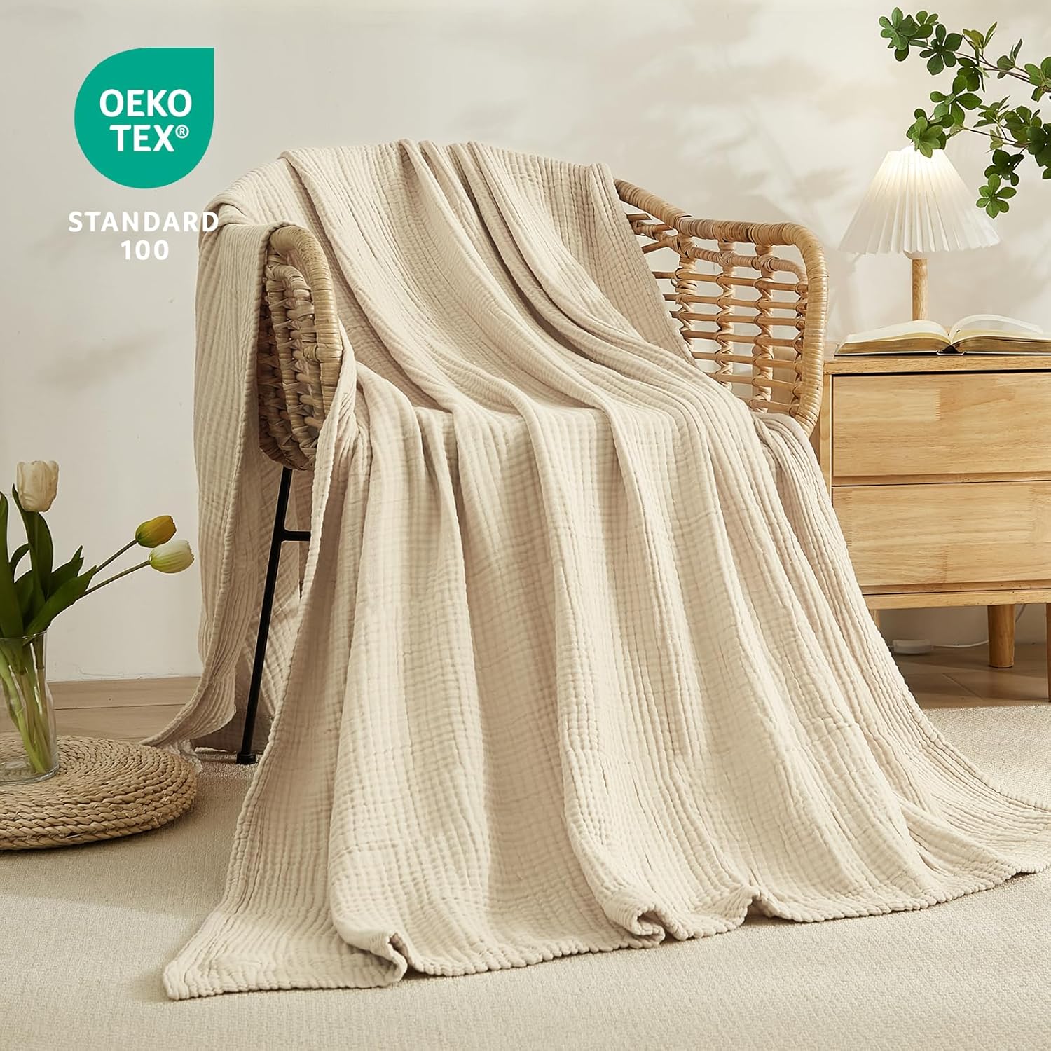 EMME Cotton Throw Blanket Large 50