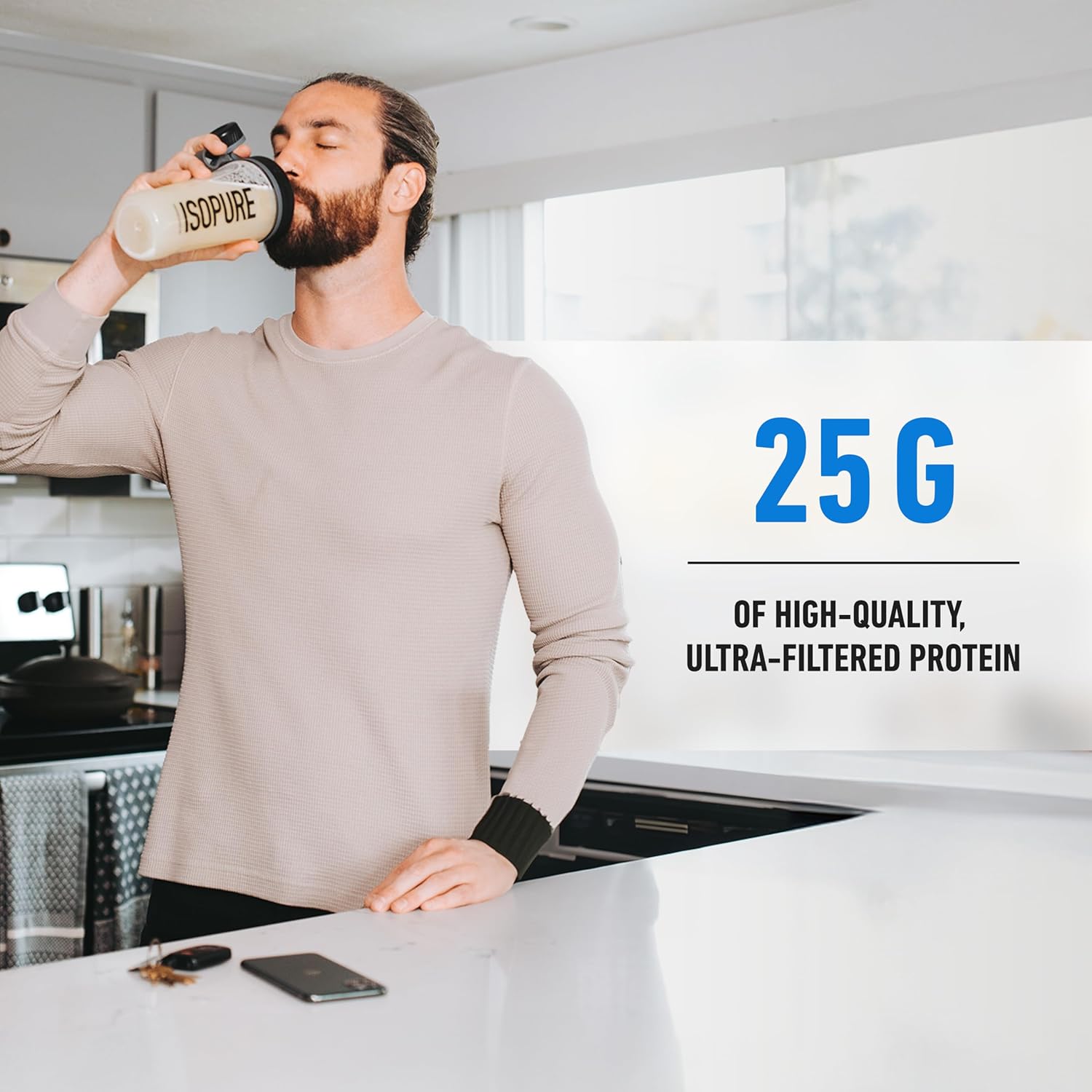 Isopure Zero Carb 100% Pure Whey Isolate Protein Powder, Lactose Free, Gluten Free, With Vitamins, Creamy Vanilla, 25g Protein Per Serving, 3 Lbs, 44 Servings (Packaging May Vary) Creamy Vanilla 3 Pound (Pack of 1)