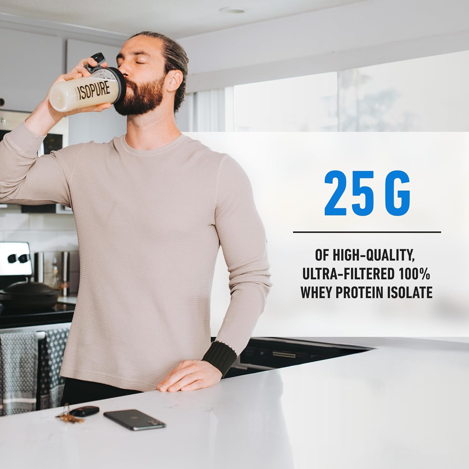 Isopure Zero Carb 100% Pure Whey Isolate Protein Powder, Lactose Free, Gluten Free, With Vitamins, Creamy Vanilla, 25g Protein Per Serving, 3 Lbs, 44 Servings (Packaging May Vary) Creamy Vanilla 3 Pound (Pack of 1)