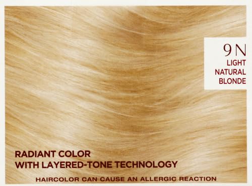 L'Oreal Paris Age Perfect Permanent Hair Color, 9N Light Natural Blonde, 1 kit 9N Light Natural Blonde 6.25 Fl Oz (Pack of 1)