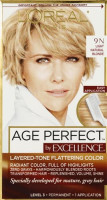L'Oreal Paris Age Perfect Permanent Hair Color, 9N Light Natural Blonde, 1 kit 9N Light Natural Blonde 6.25 Fl Oz (Pack of 1)