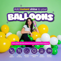 Party Shine Balloon Shine Spray, Silicone Spray for Latex Balloons, Balloon Spray Shine, Waterproof, Fragrance-free and Less Slippery Formula, Perfect for Balloon Décor, Parties, Events, 13oz (1 Pack) Unscented 13oz-1PK