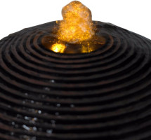 Dark Sphere Modern Zen Outdoor Floor Water Fountain 30