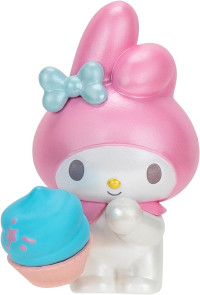 Hello Kitty and Friends Sweet Snacks 8-Pack with Mix and Match Sweet Accessories - 2” Figures - Hello Kitty, My Melody, Kuromi, Cinnamoroll, Pompompurin, Keroppi, and Tuxedosam