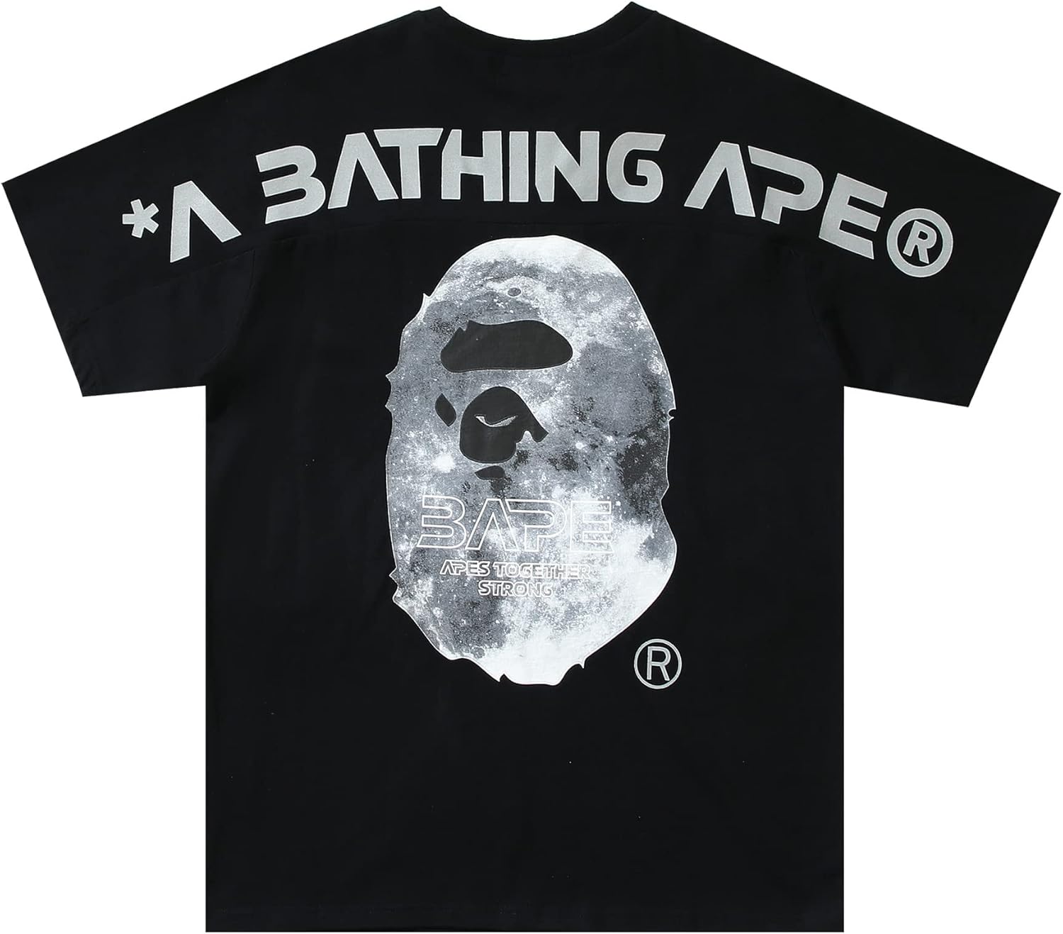 EXXE&OYYO Men's Shirt Camo Casual Tees Graphic Shark Ape Hip Hop Tees (black13,3XL,3X-Large)