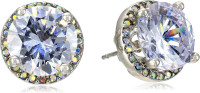 Betsey Johnson Crystal Stud Medium Earrings